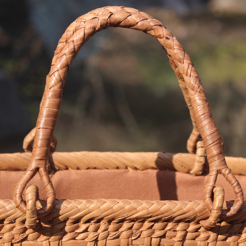 98189 山葡萄 かごバッグ 網代編み やまぶどう 着物 籠 山葡萄 籠