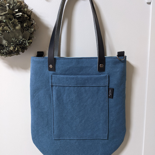 春色ミナペルホネントート【tanpopo/bule】タンポポイブルー