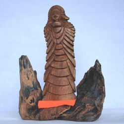 円空仏 オリジナル 善女龍王 台付属 円空彫り 彫刻 獅子舞 通販