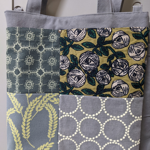 ミナペルホネン/ローズ＆アネモネ【rosy＆anemone】シルバーグレー