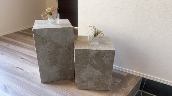 コンクリート調 サイドテーブル 物置台 飾り棚 サイドテーブル AUDREY
