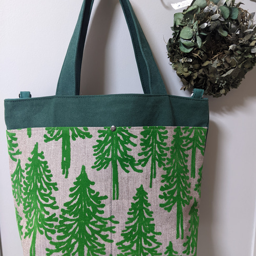 ミナペルホネン・メッツァグリーンBag【metsa/green】2wayトートバッグ