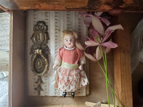 ドイツアンティーク ビスクドール ミニョネット10cm その他人形 Mon