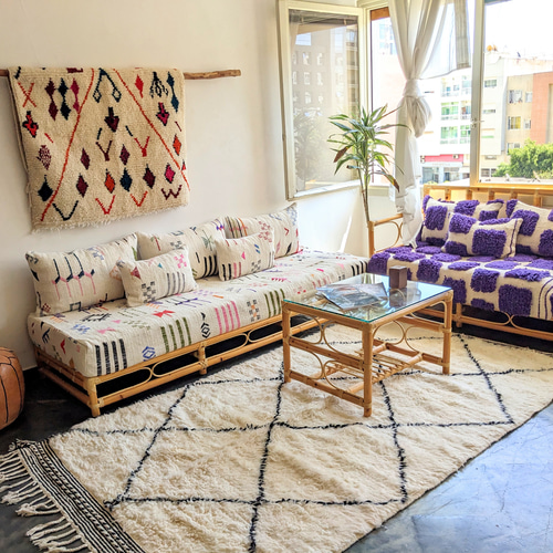 モロッコ ラグ 本物のベニワレンNo.6- 極上ウール カーペット 絨毯