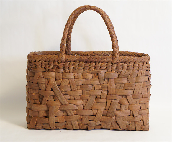 乱れ編み 山葡萄 かご 籠 バッグ 一番皮 中布と内ポケット付き かご