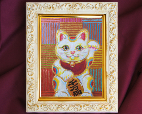 ◉一点物・再販不可】【招き猫②】縁起 アート 招財貓 ねこ ネコ 金 富