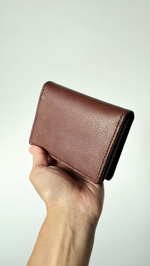 名刺入れ 名入れ可 本革 ブラウン シボ 茶色 レザー カードケース