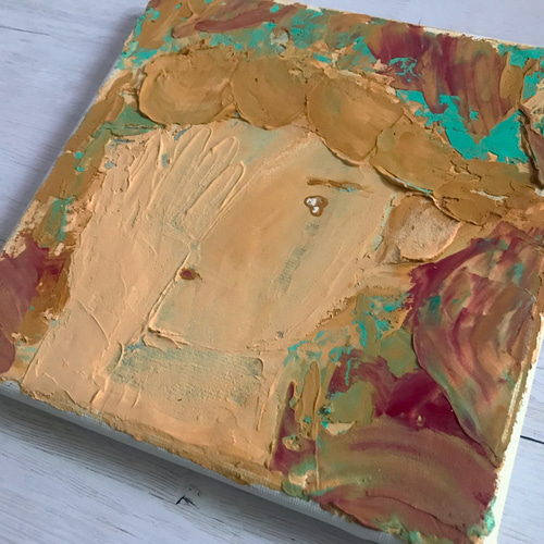 原画 抽象画 アクリル画 手描き モダンアート テクスチャ―アート 幸せ