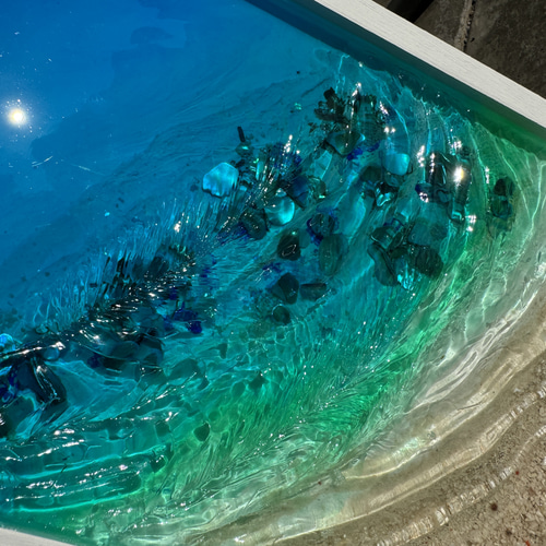 さざなみクリスタルパネル その他アート WALEA 通販 18494128｜Creema