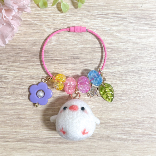 ♡色を楽しむ羊毛フェルトのカラフルじゃらじゃらワイヤーリング