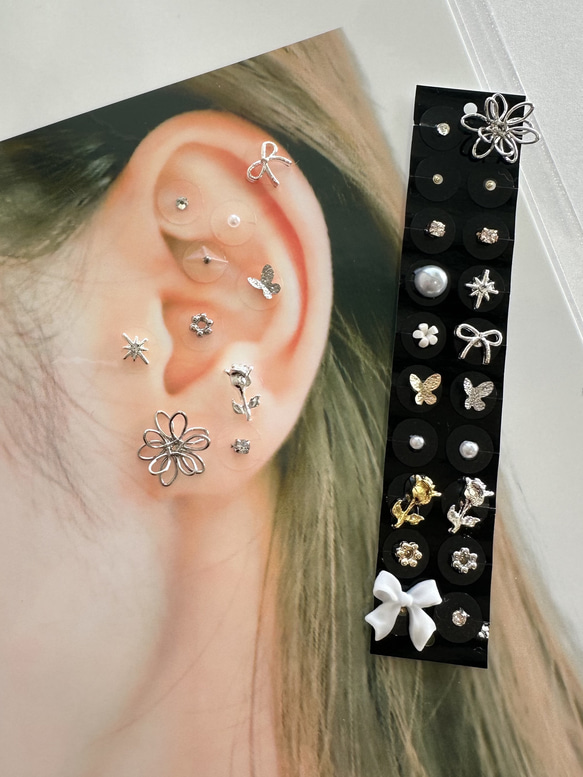 耳ツボジュエリー20粒セット【金粒】 イヤリング・ノンホールピアス