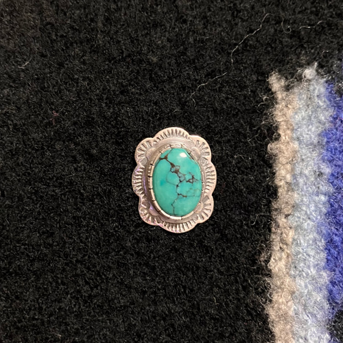 チベットターコイズ シルバーピンズ ピンバッジ ブローチ