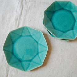 宝石みたいなうつわ オクタゴン｜海色（トルコブルー）｜八角皿｜陶器