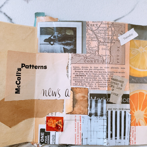 アート⭐︎ジャンクジャーナルブック3冊&リメイクコラージュ封筒の