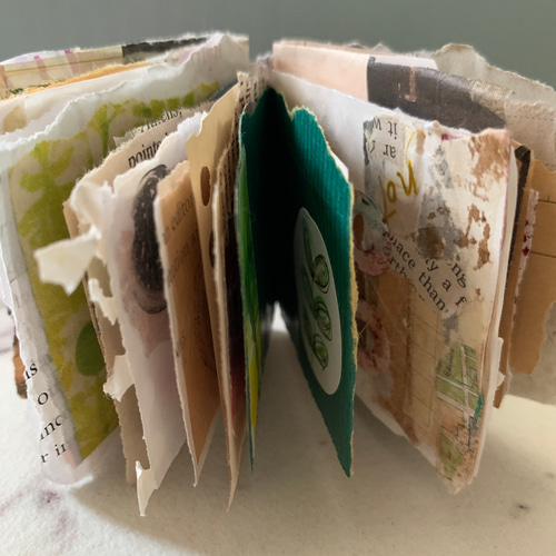 アート⭐︎ジャンクジャーナルブック3冊&リメイクコラージュ封筒の