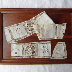 1941年 刺繍サンプラー アルファベット フランスアンティーク 生地