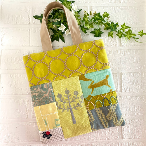 ミナペルホネン パッチワーク バッグ minaperhonen エコバッグ・サブ