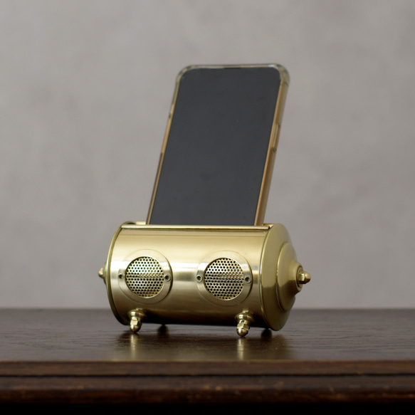 真鍮のスマホスピーカー スマホスタンド・スマホスピーカー DOURAKU