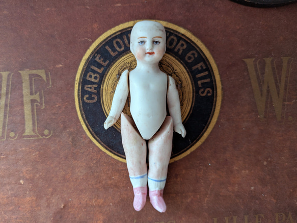 ドイツアンティーク ビスクドール ミニョネット 10cm その他人形 Mon