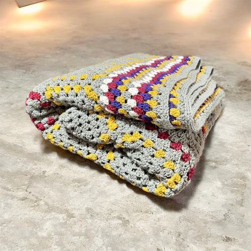 送料無料】こたつカバー マルチカバー ソファカバー モチーフ編み