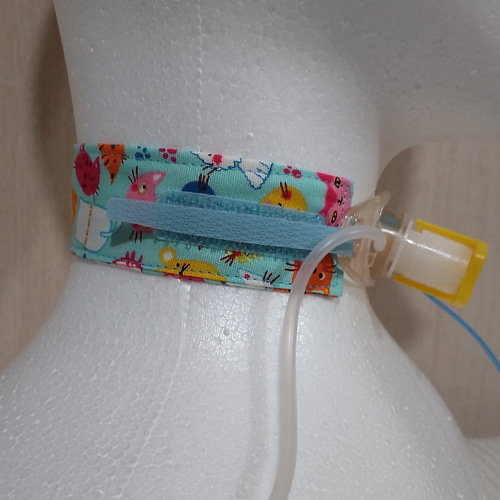 受注制作《ダブルガーゼ》気管切開カニューレホルダー 1本型 3本set