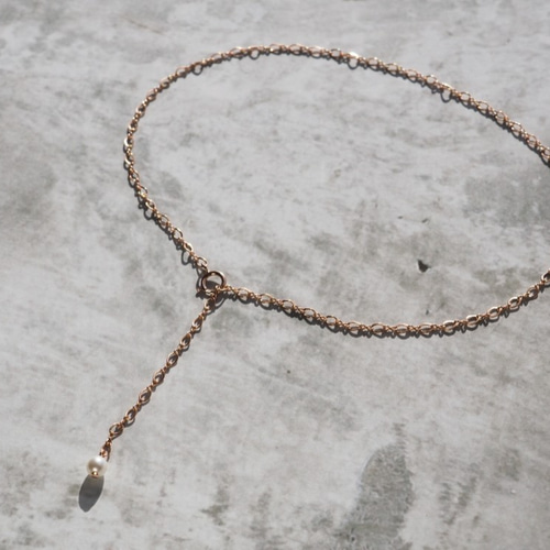 サイズが自由に変えられる・長さが選べるチェーンアンクレット 調整