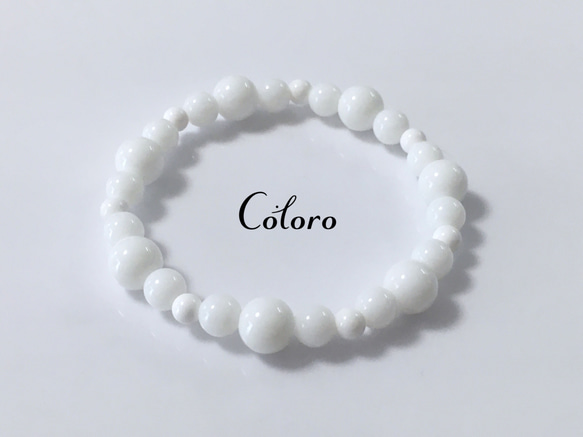 ☆御守り☆ホワイトオニキス☆天然石☆ハンドメイド☆ブレスレット