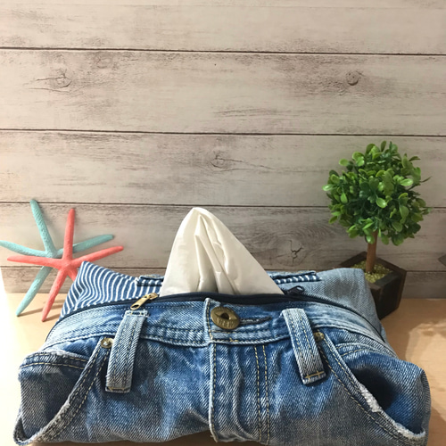 デニムリメイク 箱ティッシュケース インテリアおすすめ