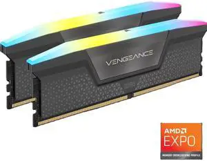 CORSAIR Vengeance RGB 32GB (2 x 16GB) 288-Pin PC RAM DDR5 6000