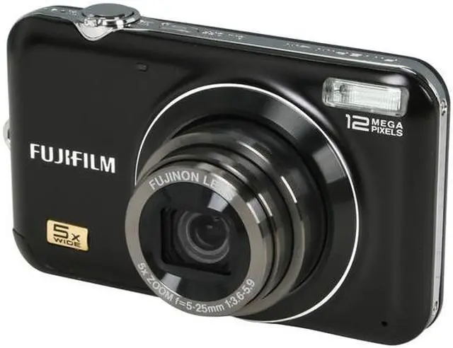 FUJIFILM JX200 Black 12.2 MP 28mm Wide Angle Digital Camera