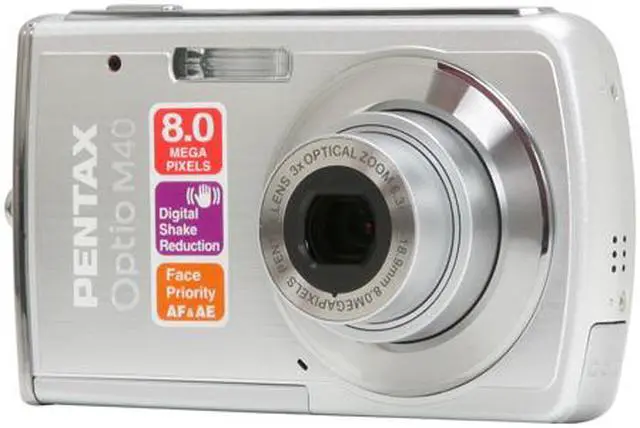 PENTAX Optio M40 Silver 8.0 MP Digital Camera - Newegg.com