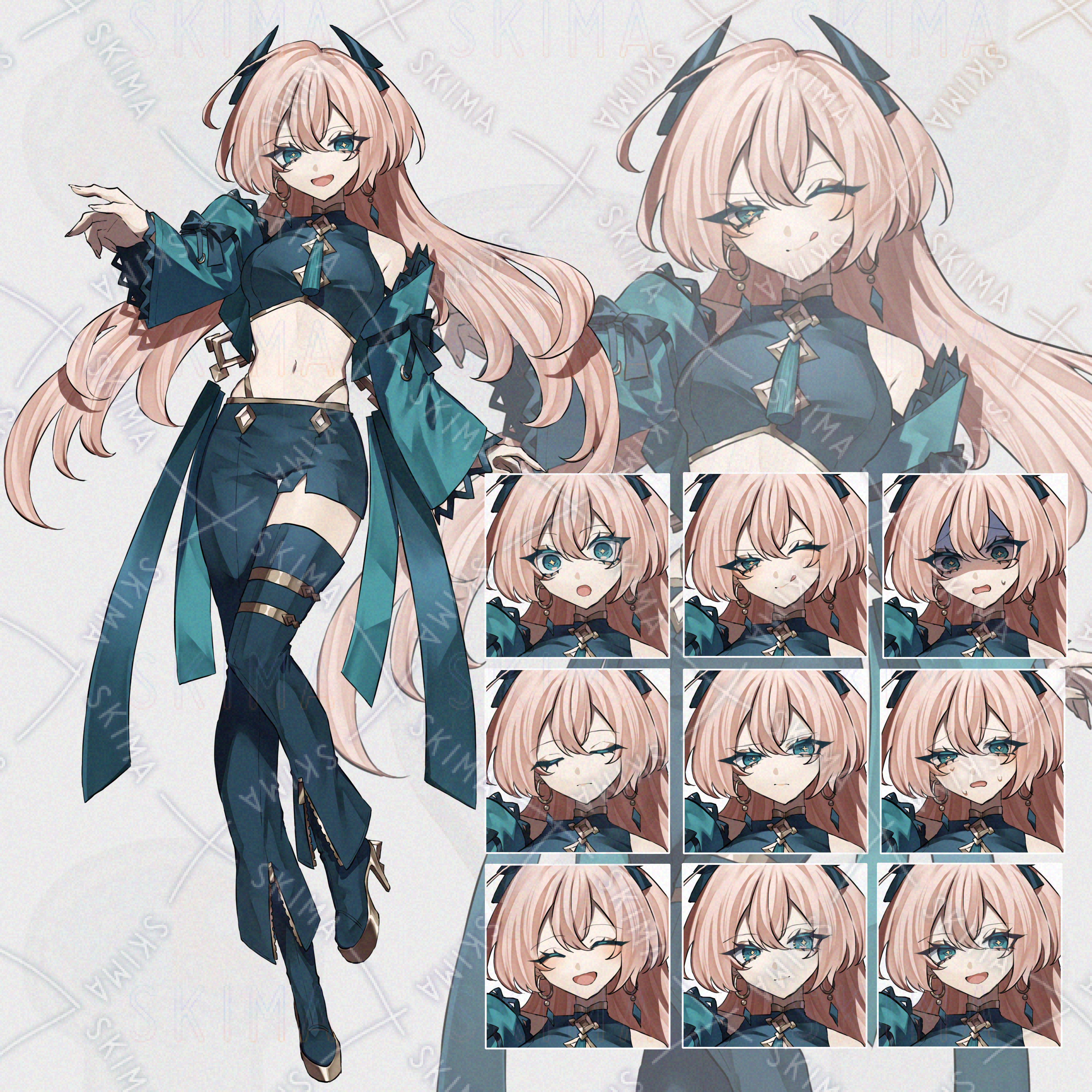 15日までSALE】女の子全身立ち絵【表情差分9種】 | SKIMA（スキマ）