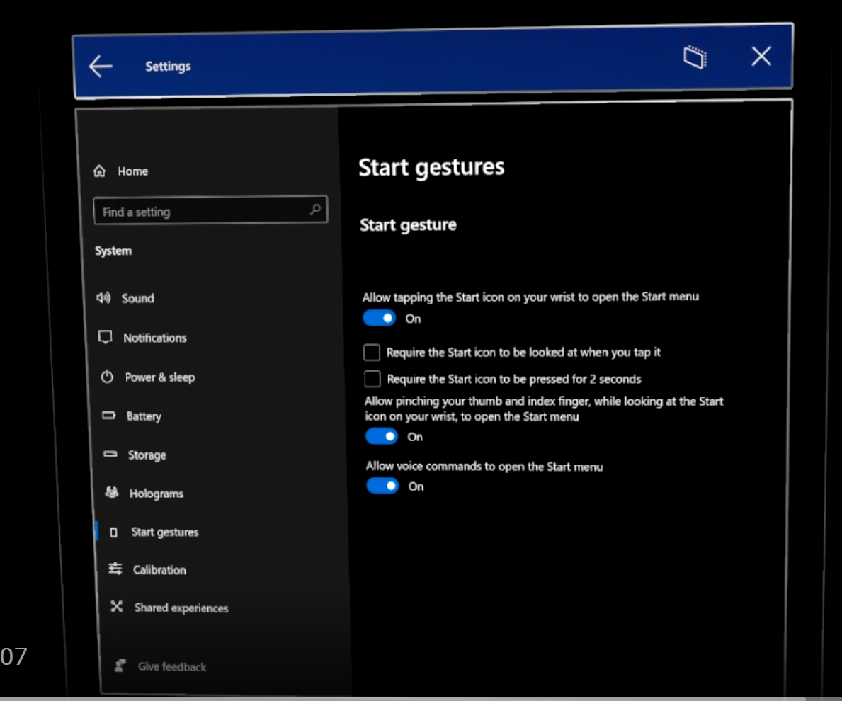 HoloLens 2のスタート ジェスチャの設定変更 - 夜風のMixedReality