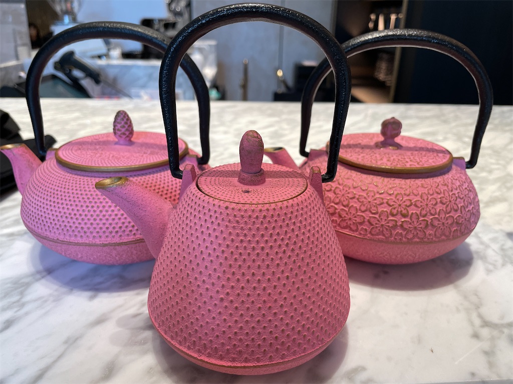 鉄瓶 フォション鉄瓶 ピンク急須 フォションホテル京都」で