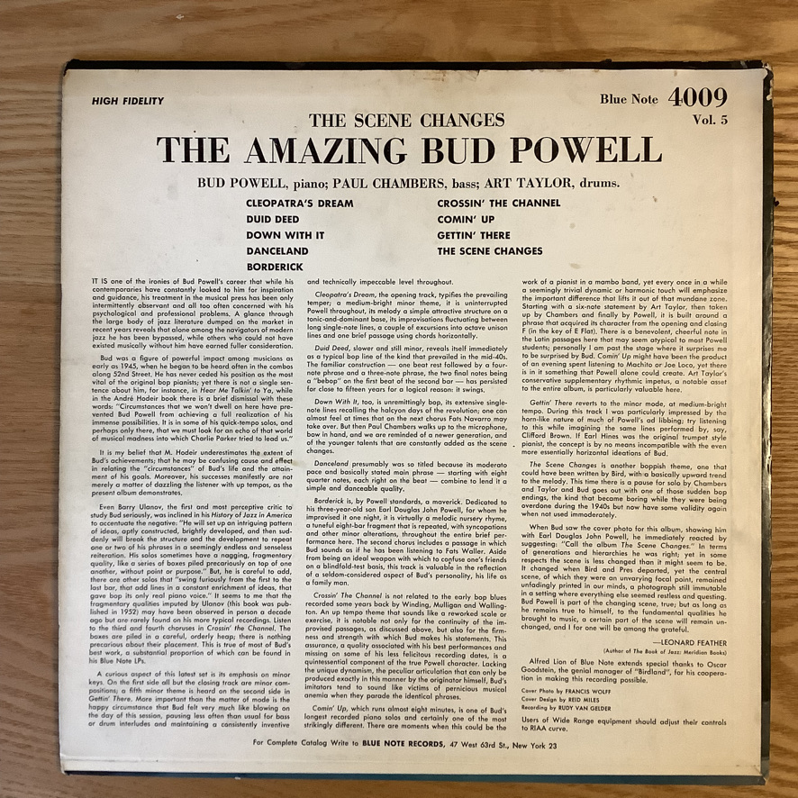 BLP4009) Bud Powell: The Scene Changes, The amazing Bud Powell Vol