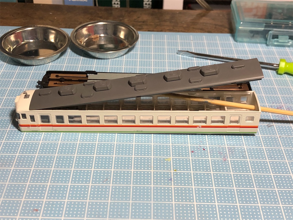 □中古整備□KATO(ROUND HOUSE) 10-908 167系 田町アコモ色タイプ 4両
