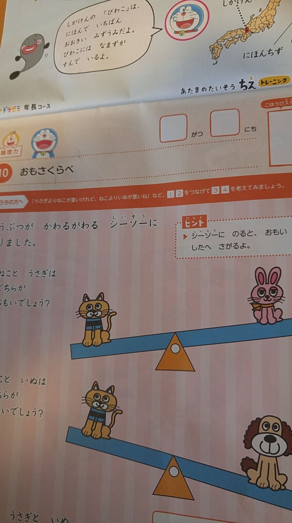 ぷちドラゼミ（年長コース）初回お届け分は盛りだくさん！ - 知ら