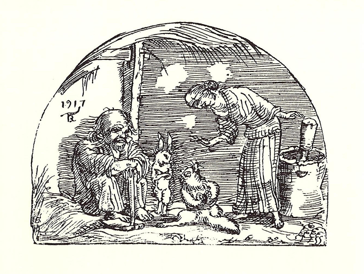 101冊の挿絵のある本（44）…岸田劉生：挿絵『カチカチ山と花咲爺』の