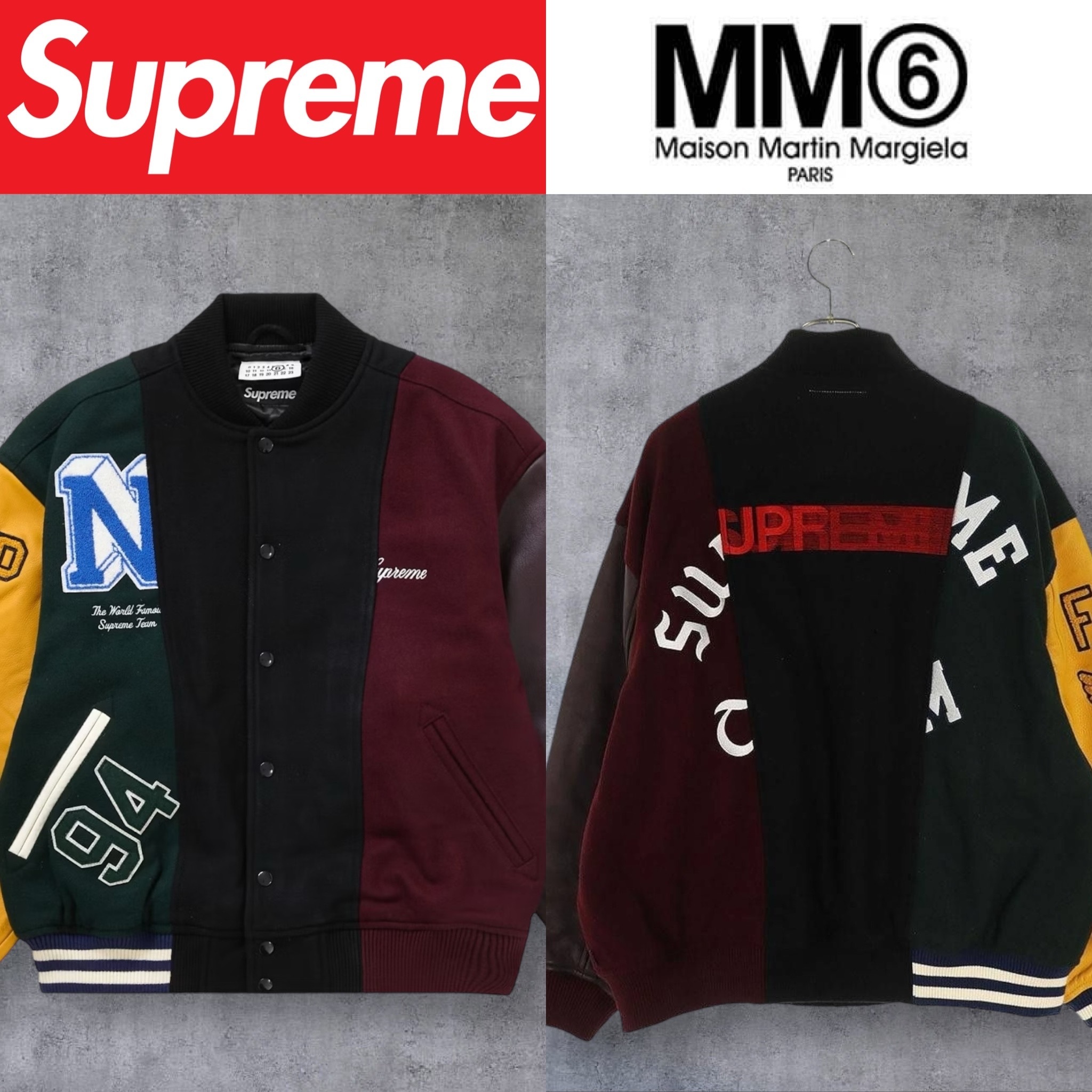 2024SS】Supreme MM6 Split Varsity Jacket (Supreme/スタジャン