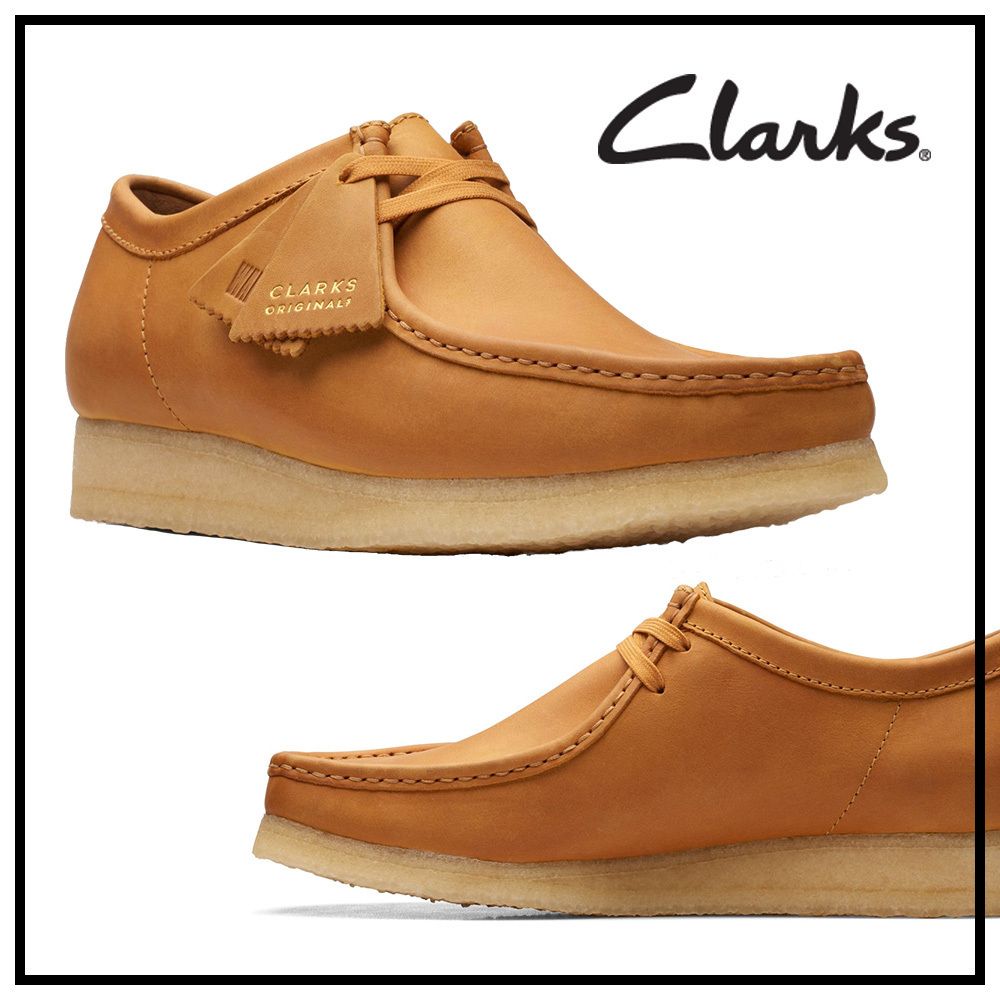 Clarks】クラークス ワラビー タン レザー モカシン (Clarks/ドレス
