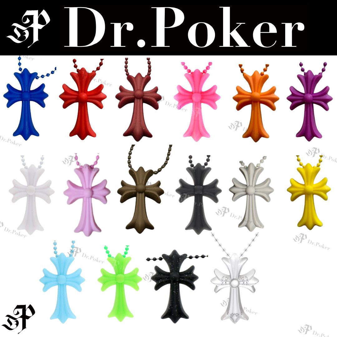 限定】Chrome Hearts シリコン ラバー CH クロス ネックレス (CHROME