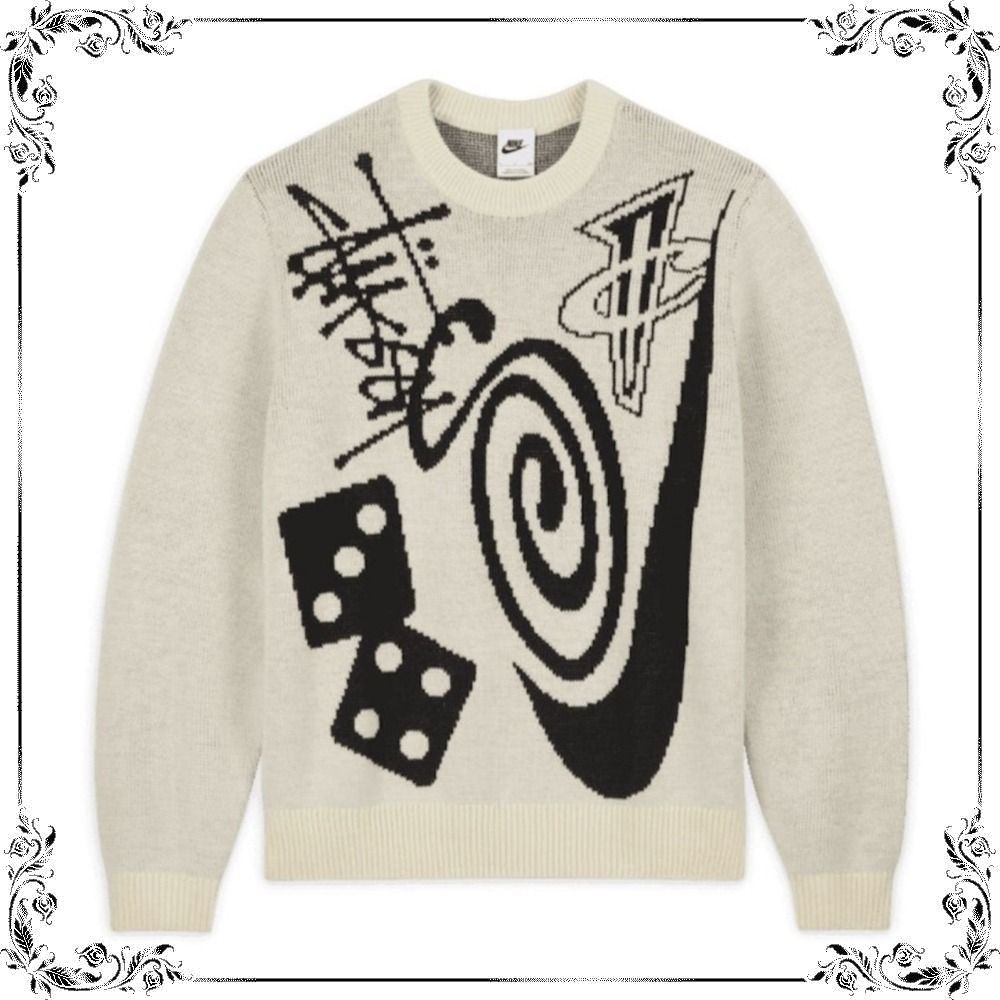 Nike×Stussy/ニット セーター コラボ クルーネック○関送無 (Nike