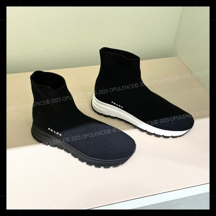 すぐ届く PRADA プラダ ソックス ロゴ スニーカー シューズ (PRADA