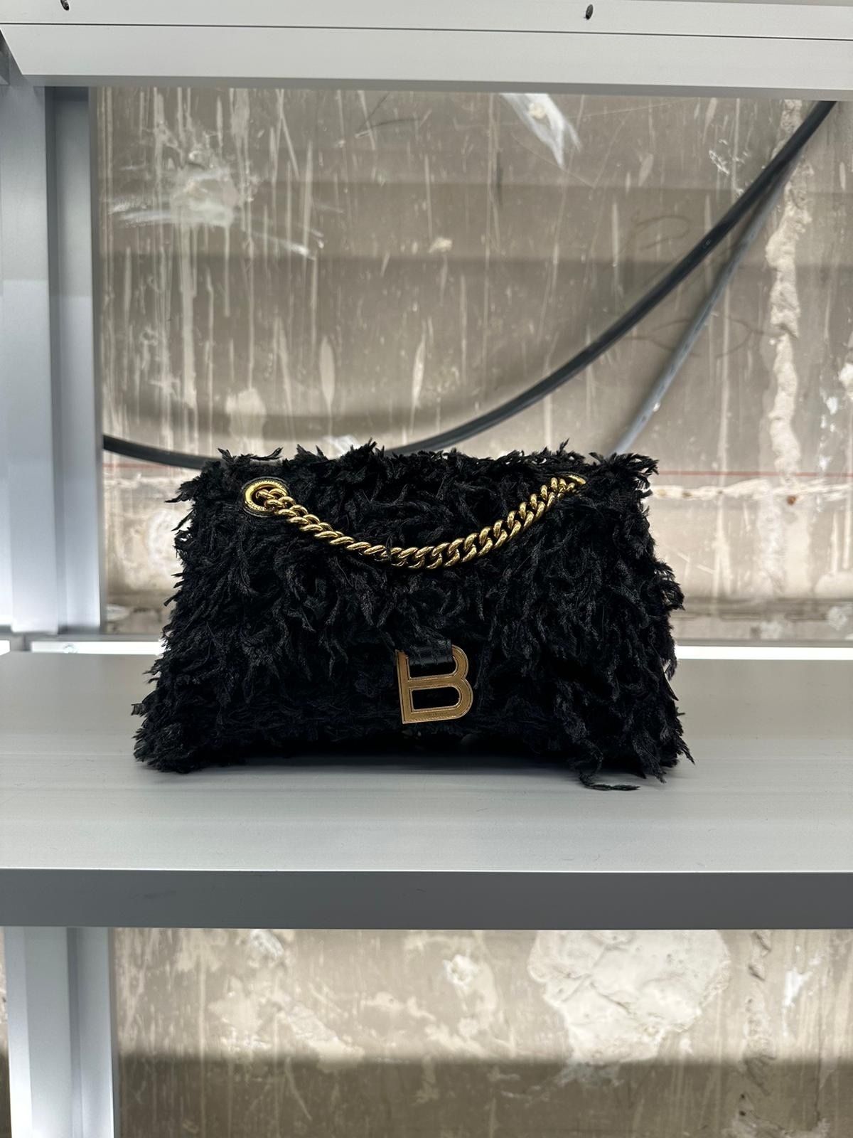 BALENCIAGA】CRUSH スモール チェーンバッグ フェザー B (BALENCIAGA