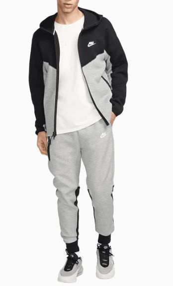 Nike Tech フリースパーカー＆ジョガーセット＊グレー/ブラック (Nike