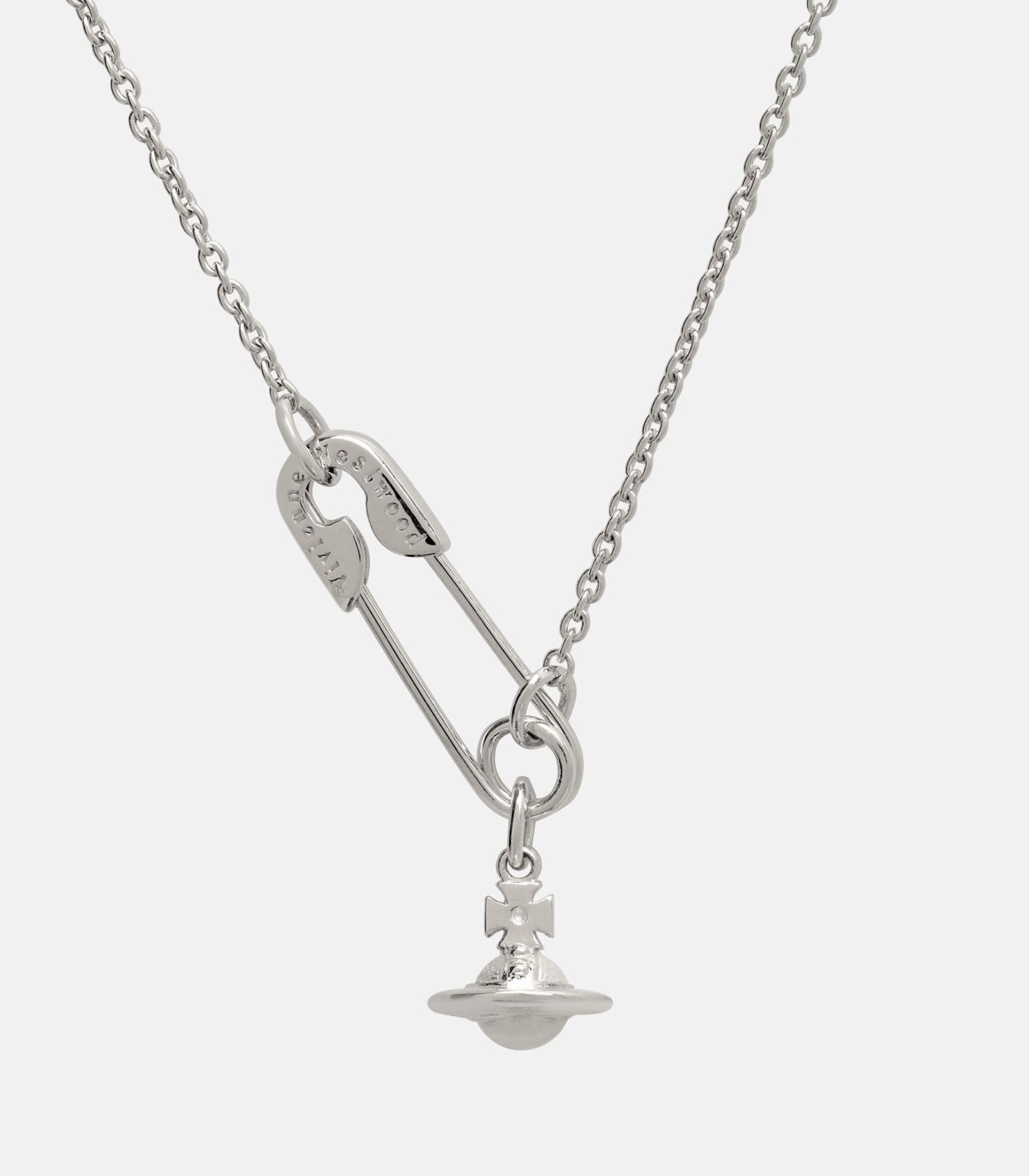 ☆vivienne westwood☆安全ピン オーブチャーム ネックレス 男女