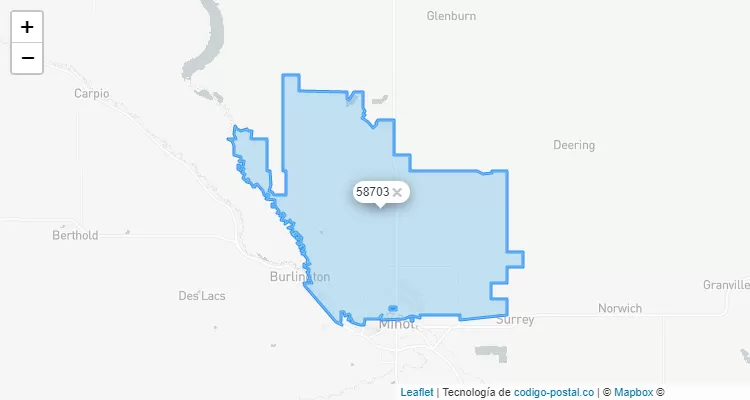 58703 ZIP Code - United States