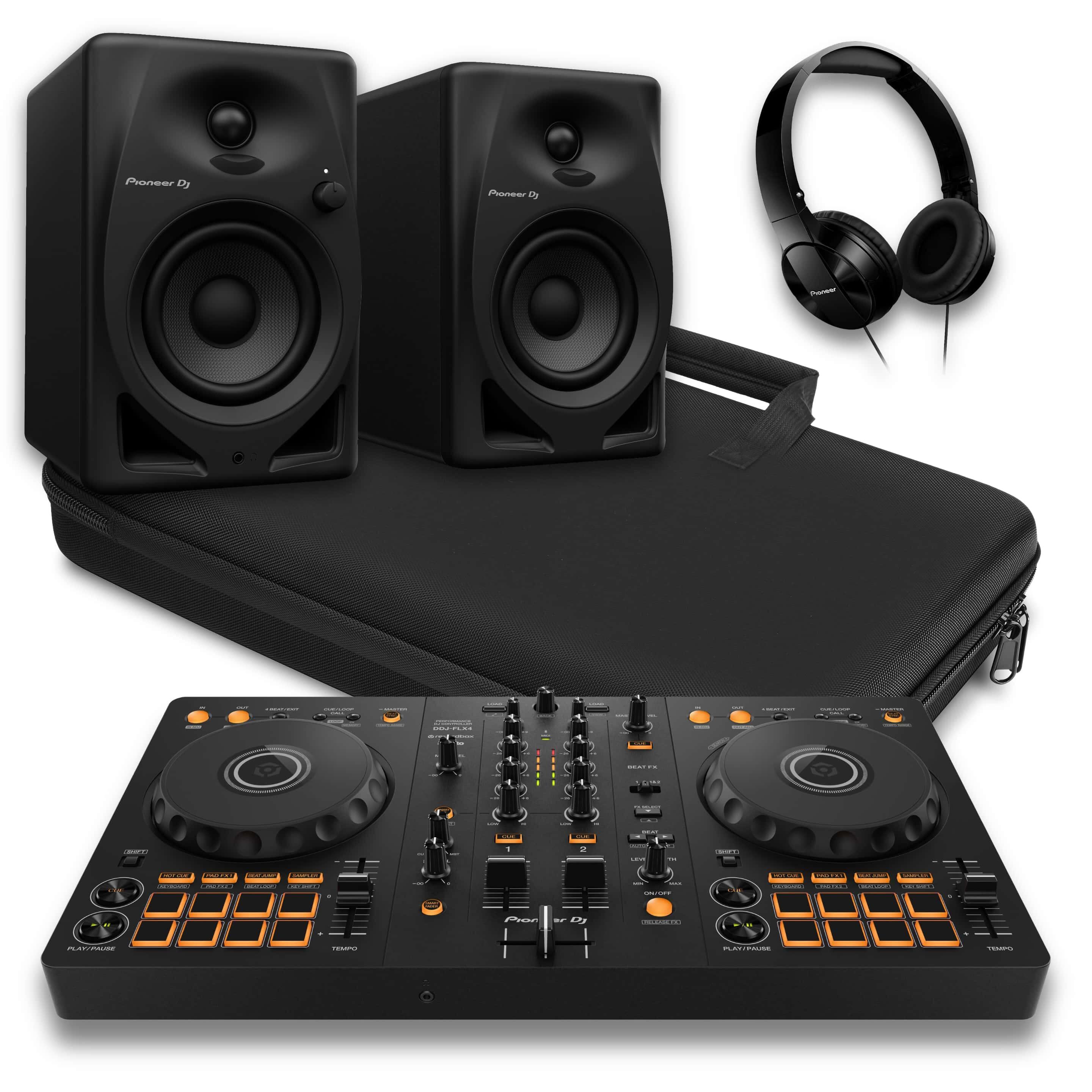 Pioneer DJ DDJ-FLX4 & DM-40D Bag Package