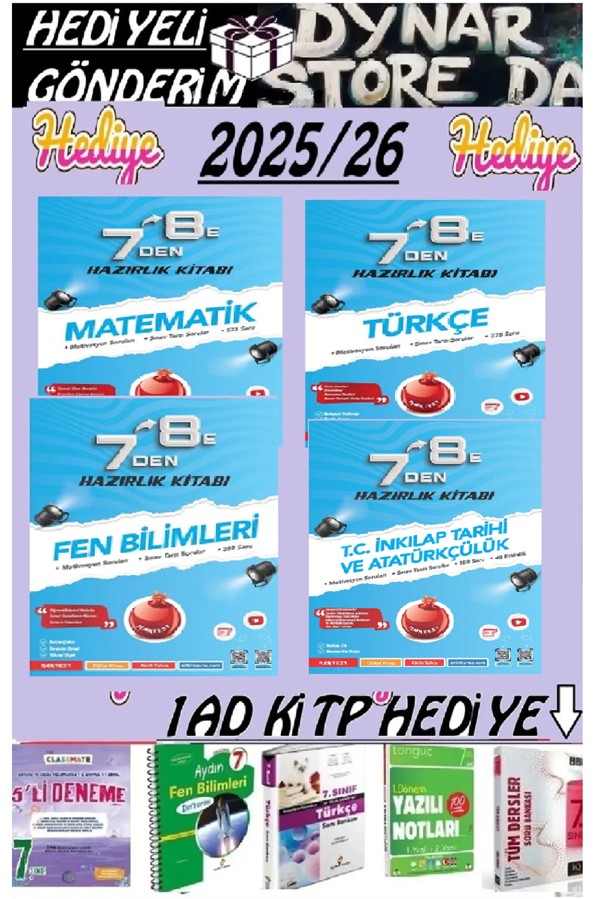 Nartest Yayınları 7 Den 8 E Geçenlere Hazırlık Seti Türkçe