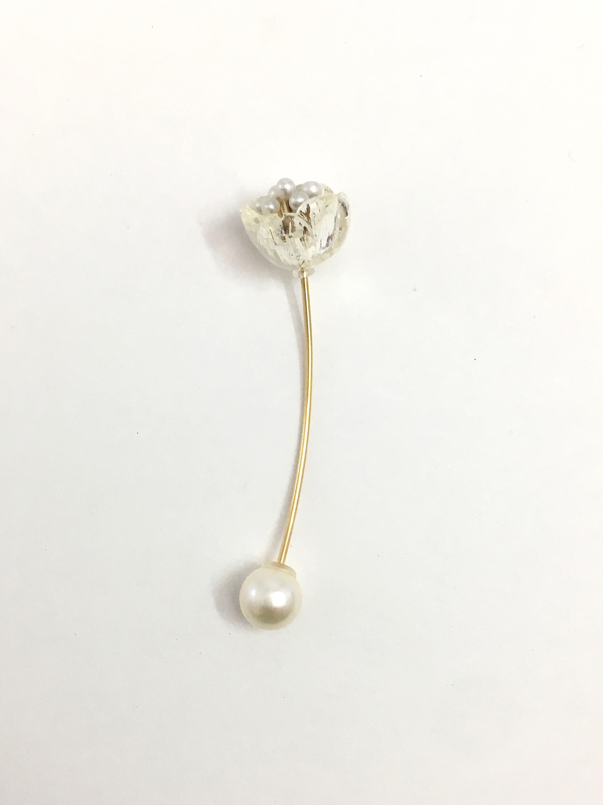 simmon official WEB SHOP | CLEAR FLOWER LONG PIERCED EARRING